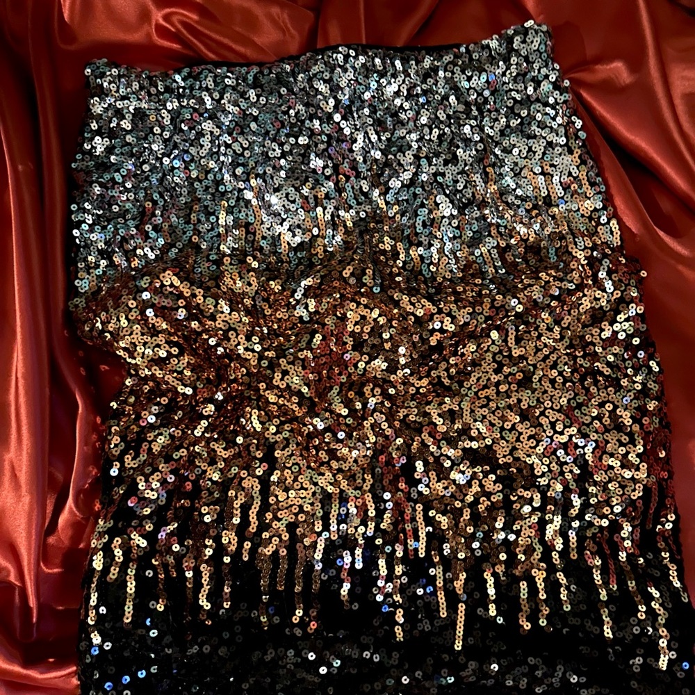 Sequined Western Skirt
